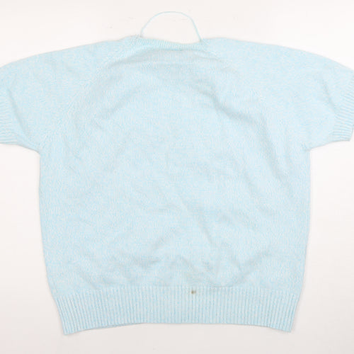 Berkertex Women's Blue Short Sleeve Cardigan Size 18-20