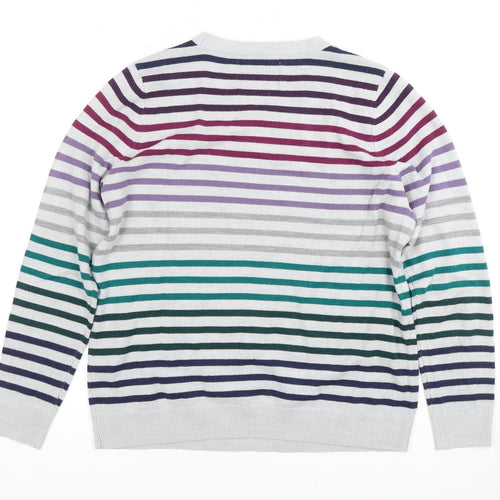 Maine Women's Multicoloured Striped Pullover Jumper Size 14