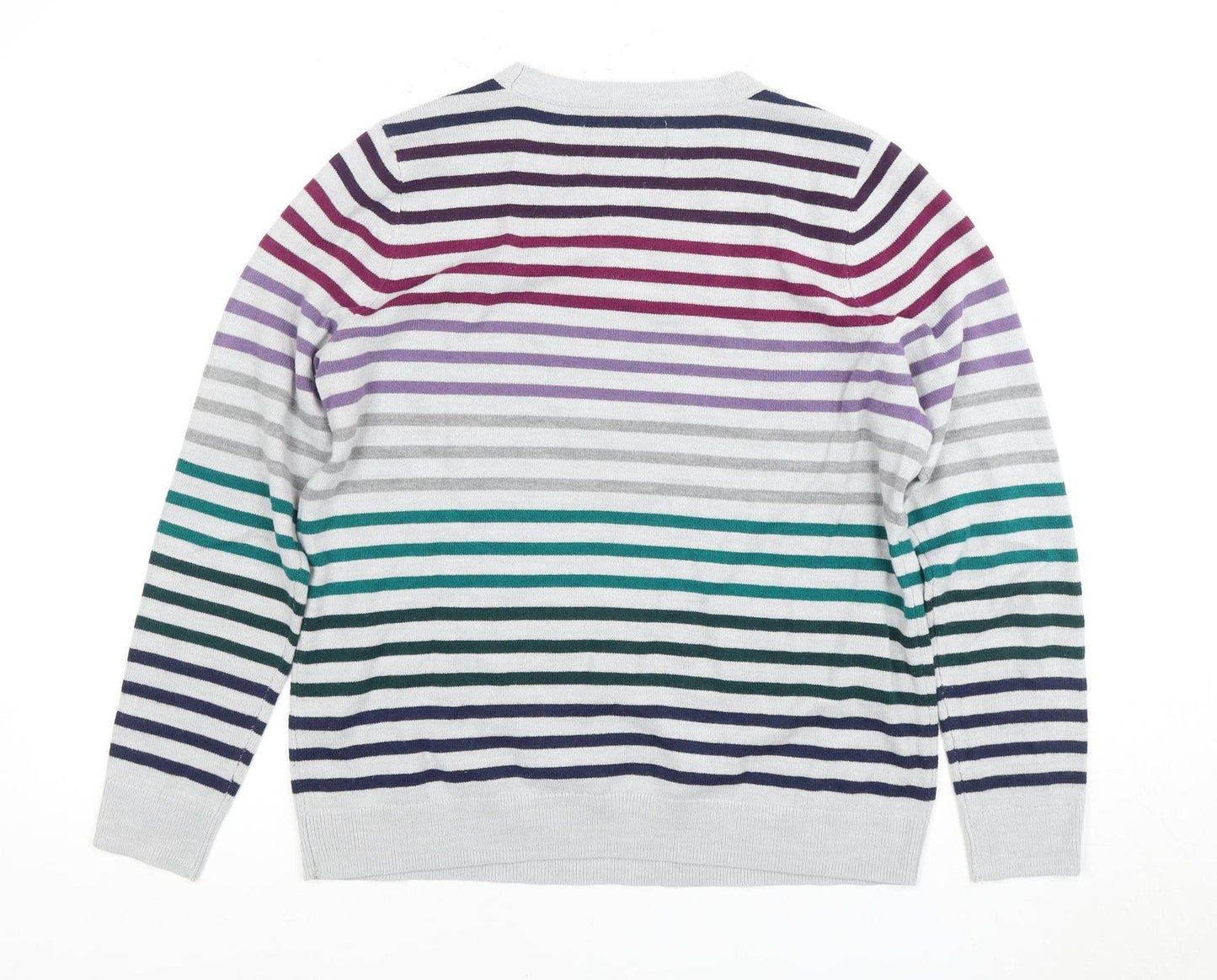 Maine Women's Multicoloured Striped Pullover Jumper Size 14