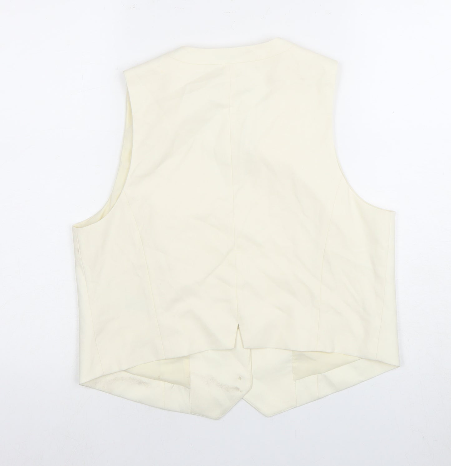 Ivory Wool Blend Suit Waistcoat Women Size 12
