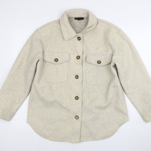New Look Women's Beige Long Sleeve Jacket, Size 12