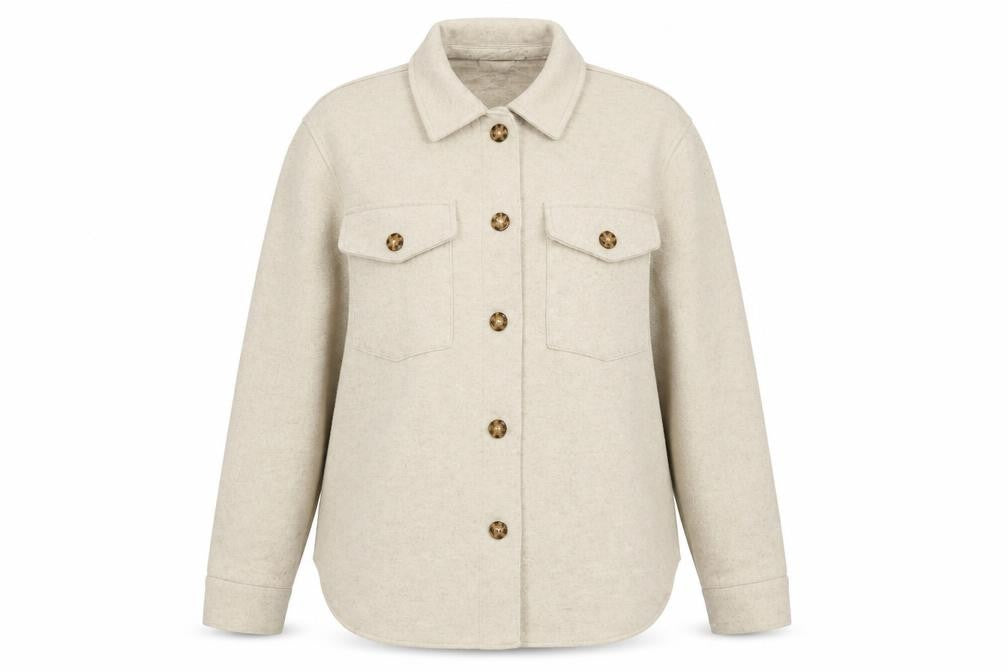 Front view of New Look Women's Beige Long Sleeve Jacket, size 12
