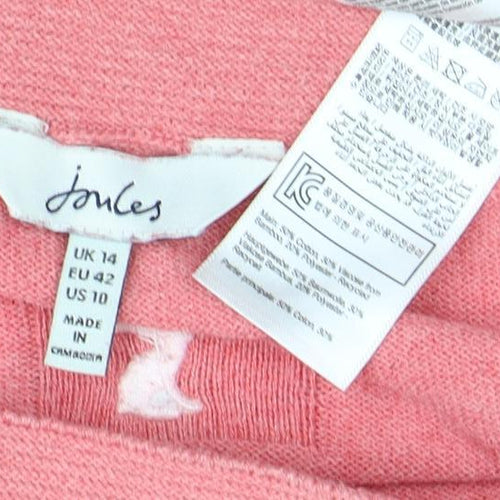 James Women's Pink 3/4 Sleeve Cardigan Size 14
