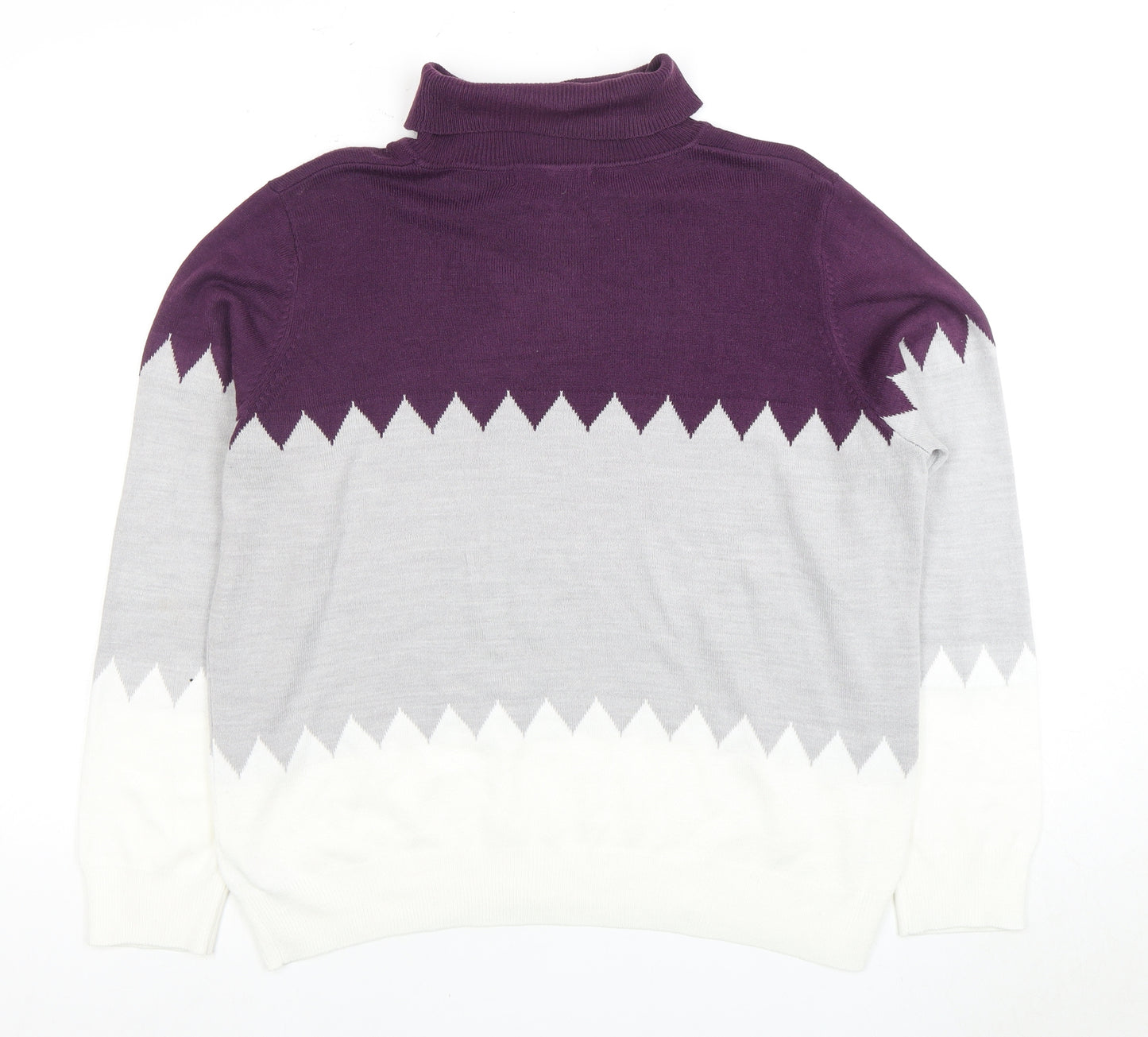 Marks and Spencer Women's Purple Roll Neck Jumper, Size 16