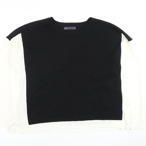 Marks and Spencer Women's Black and White Pullover Jumper Size 18