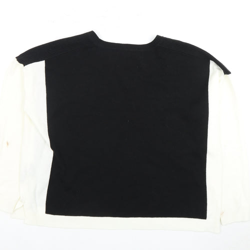 Marks and Spencer Women's Black and White Pullover Jumper Size 18