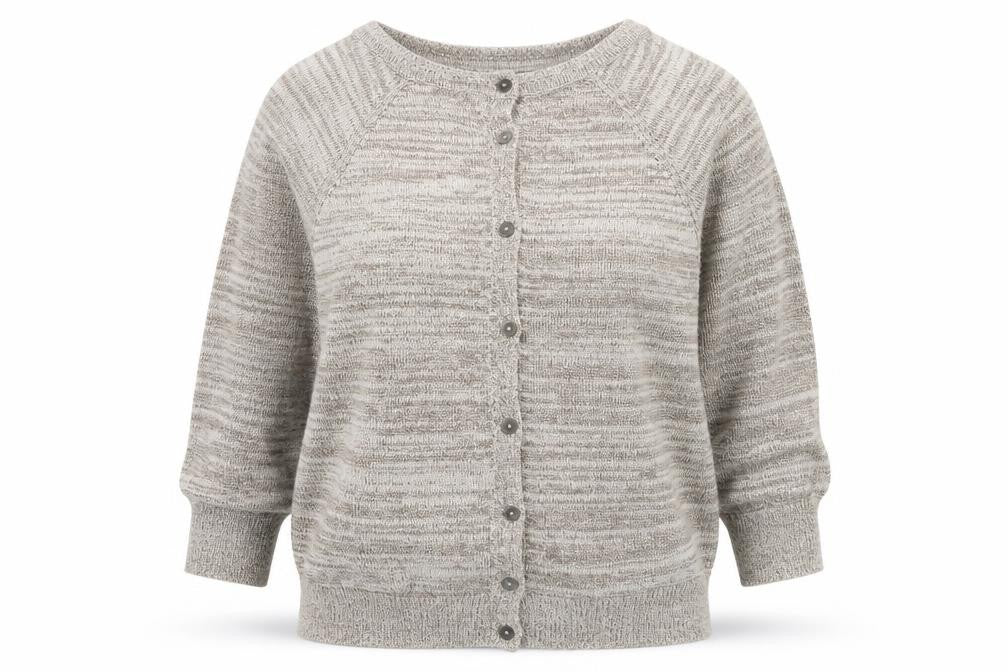 Front view of Marks & Spencer Women’s Beige Cardigan, size UK 12