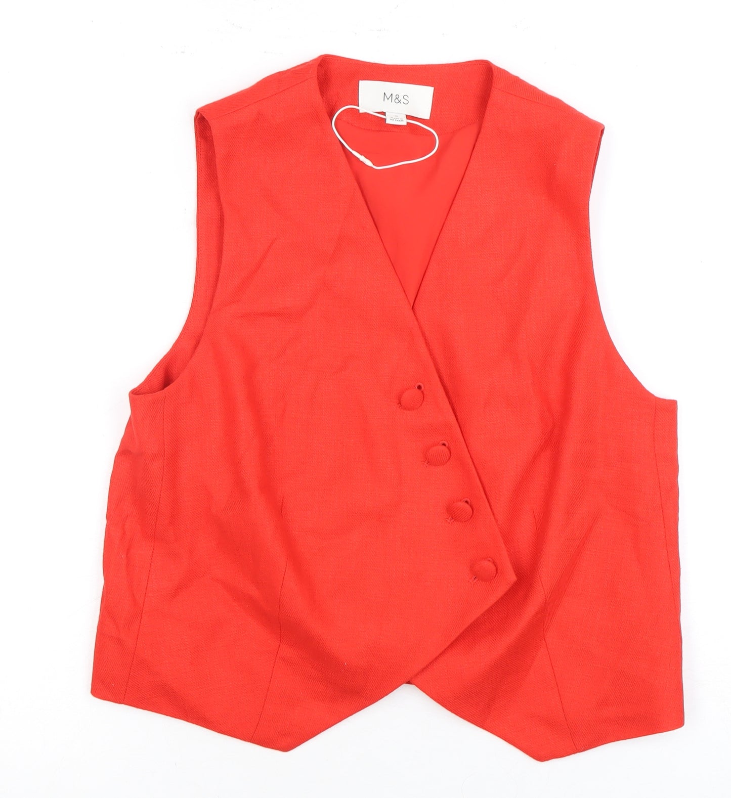 Marks and Spencer Women's Red Size 10 Suit Waistcoat