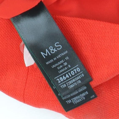 Marks and Spencer Women's Red Size 10 Suit Waistcoat