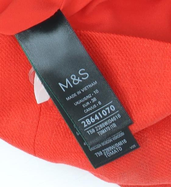 Marks and Spencer Women's Red Size 10 Suit Waistcoat