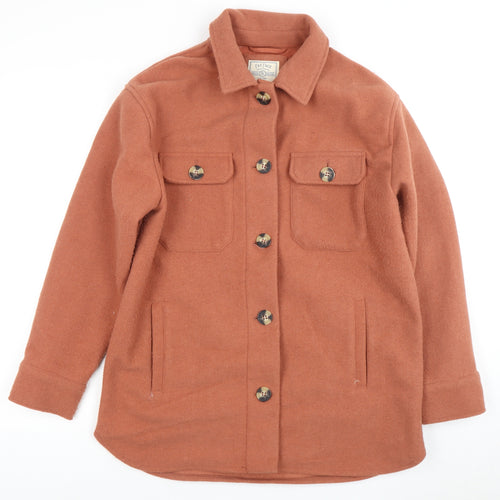 Fat Face Women's Brown Wool Jacket, Size 10, Casual Autumn/Winter