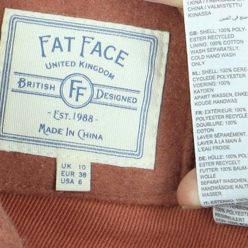 Fat Face Women's Brown Wool Jacket, Size 10, Casual Autumn/Winter