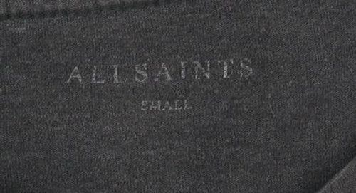 AllSaints Men's Black Crew Neck T-Shirt, Size S
