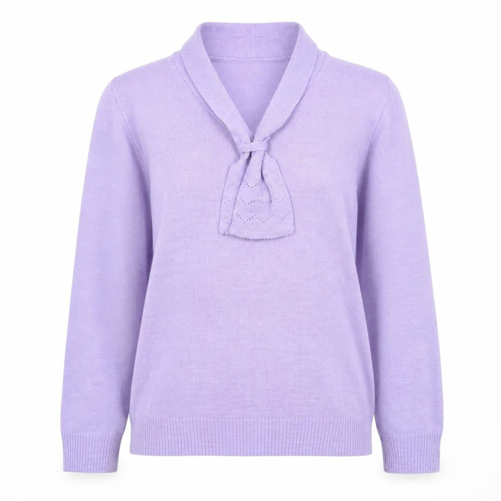 Front view of Honor Millburn Women’s Purple High Neck Jumper S