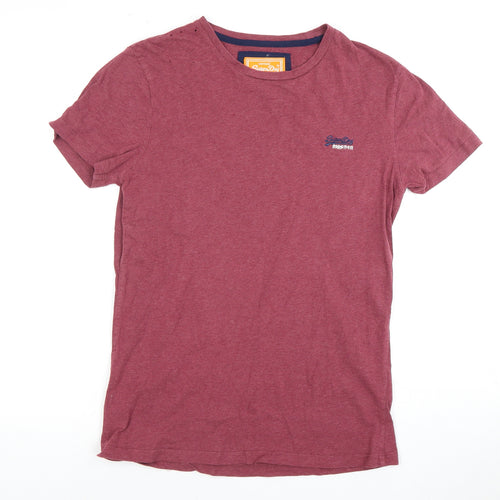 Superdry Men's Red S Cotton T-Shirt Crew Neck