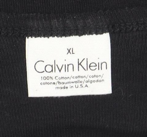 Calvin Klein Men's Black XL V-Neck T-Shirt