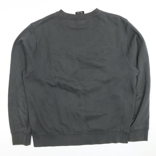 Nike Men's Grey S Logo Pullover Sweatshirt