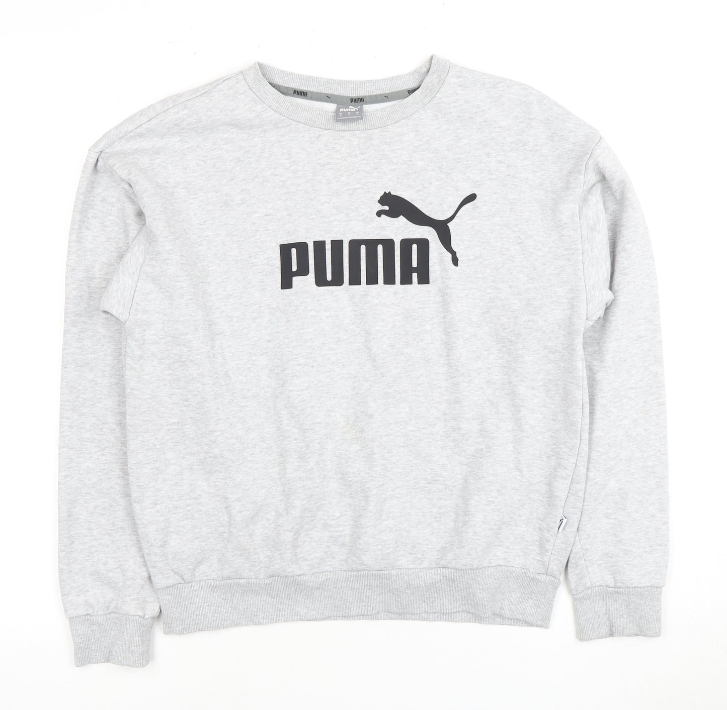 Puma Unisex Grey S Pullover Sweatshirt Logo Sports