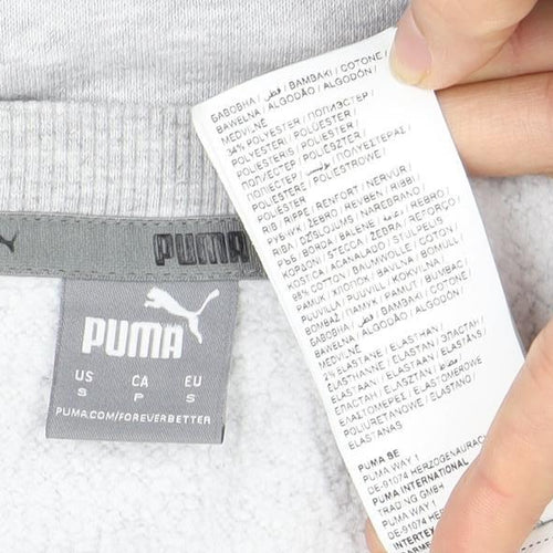 Puma Unisex Grey S Pullover Sweatshirt Logo Sports