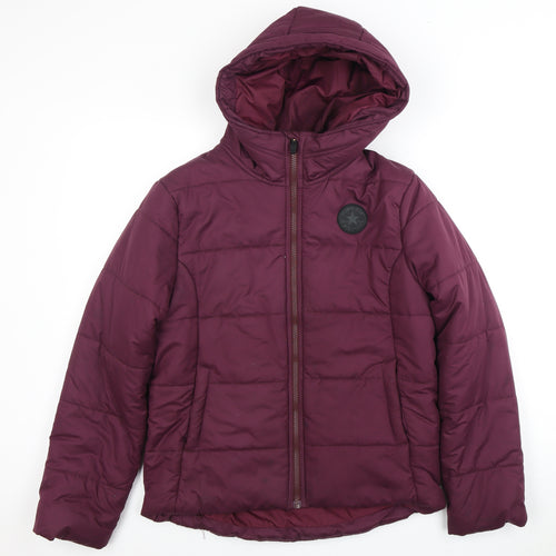 Converse Men's Purple Puffer Jacket, Small, Winter