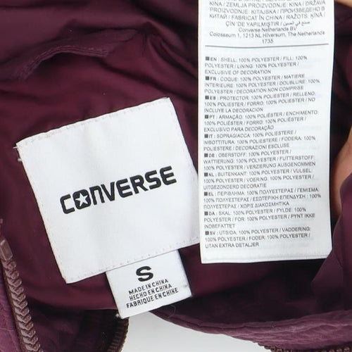 Converse Men's Purple Puffer Jacket, Small, Winter