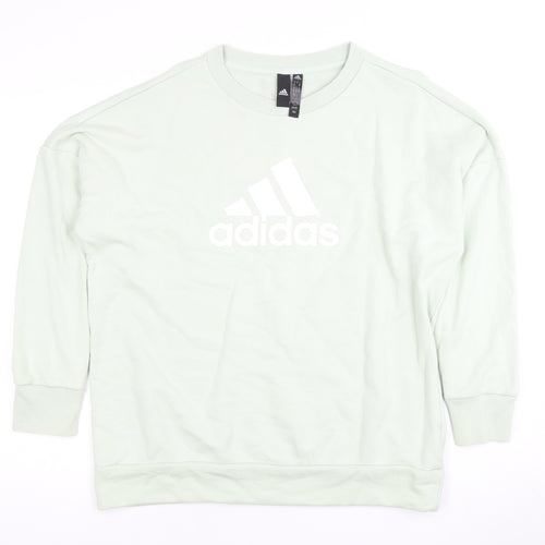 Adidas Women's Green Pullover Sweatshirt S