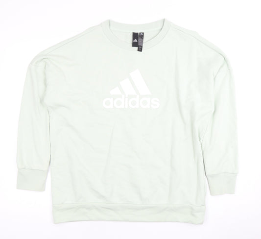 Adidas Women's Green Pullover Sweatshirt S