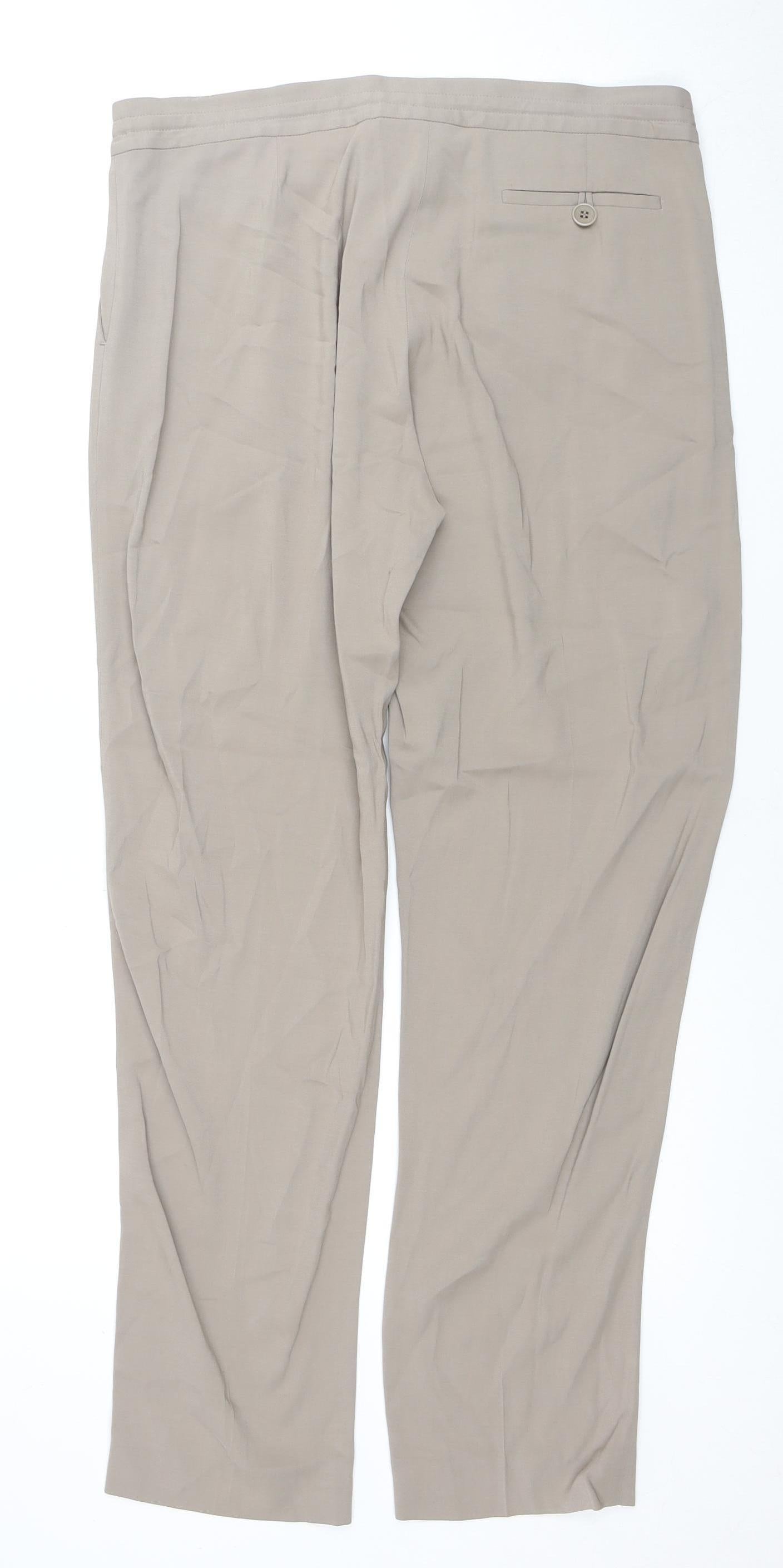 Jigsaw Women's Beige Straight Trousers Size 12