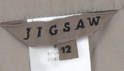 Jigsaw Women's Beige Straight Trousers Size 12