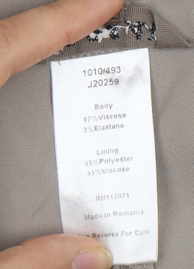 Jigsaw Women's Beige Straight Trousers Size 12