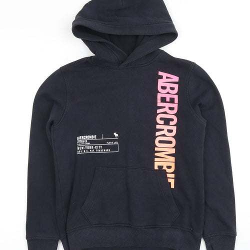 Abercrombie Kids Girls Black Hoodie 11-12Y Pullover Casual