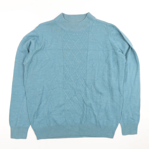 Honor Millburn Women's Blue Mock Neck Jumper, Size M