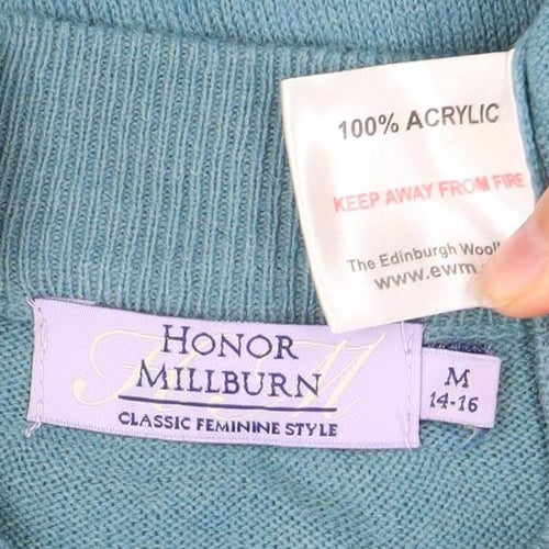 Honor Millburn Women's Blue Mock Neck Jumper, Size M