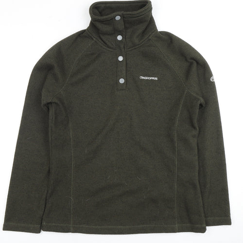 Craghoppers Women's Green Henley Sweatshirt Size 10