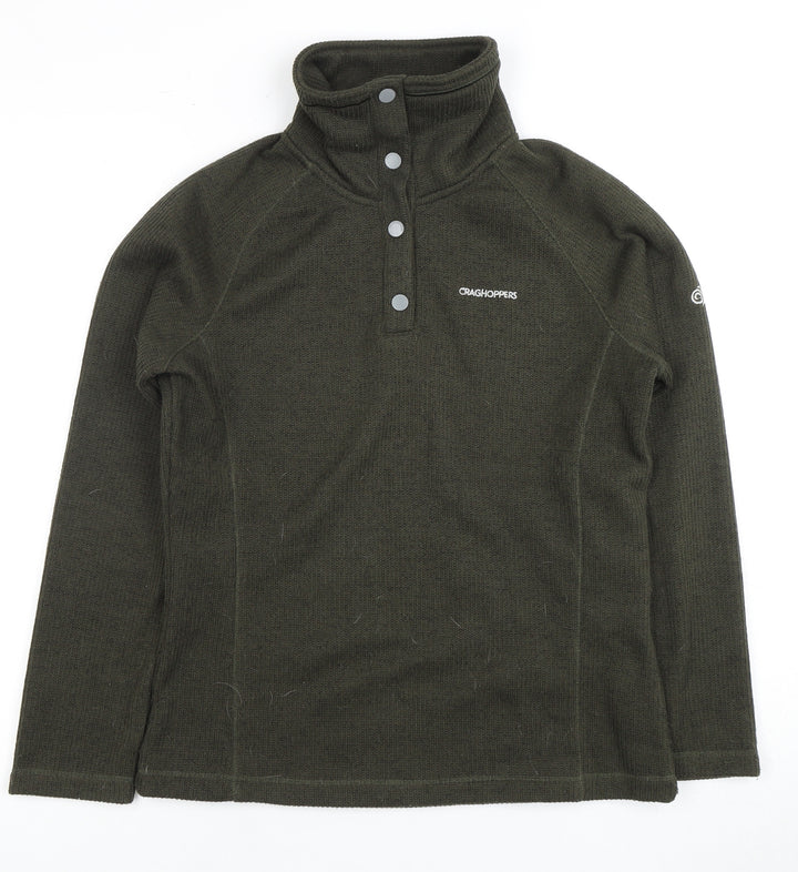 Craghoppers Women's Green Henley Sweatshirt Size 10