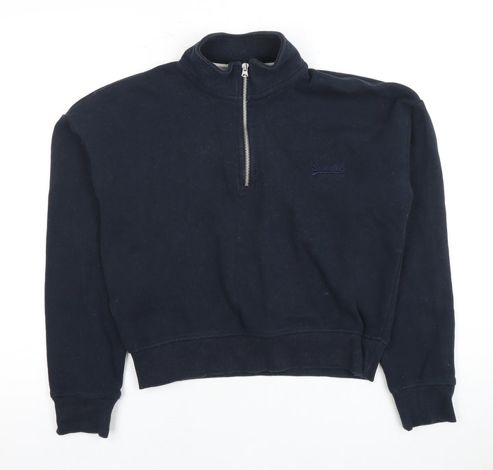 Superdry Women's Blue Full Zip Sweatshirt, Size 8, Casual
