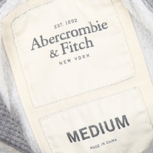 Abercrombie & Fitch Men's Grey Medium Hoodie Pullover
