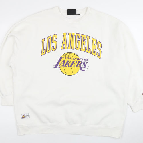 NBA Unisex Adults White Pullover Sweatshirt L