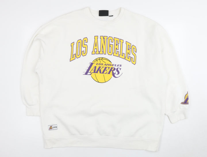 NBA Unisex Adults White Pullover Sweatshirt L