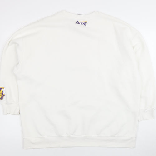 NBA Unisex Adults White Pullover Sweatshirt L