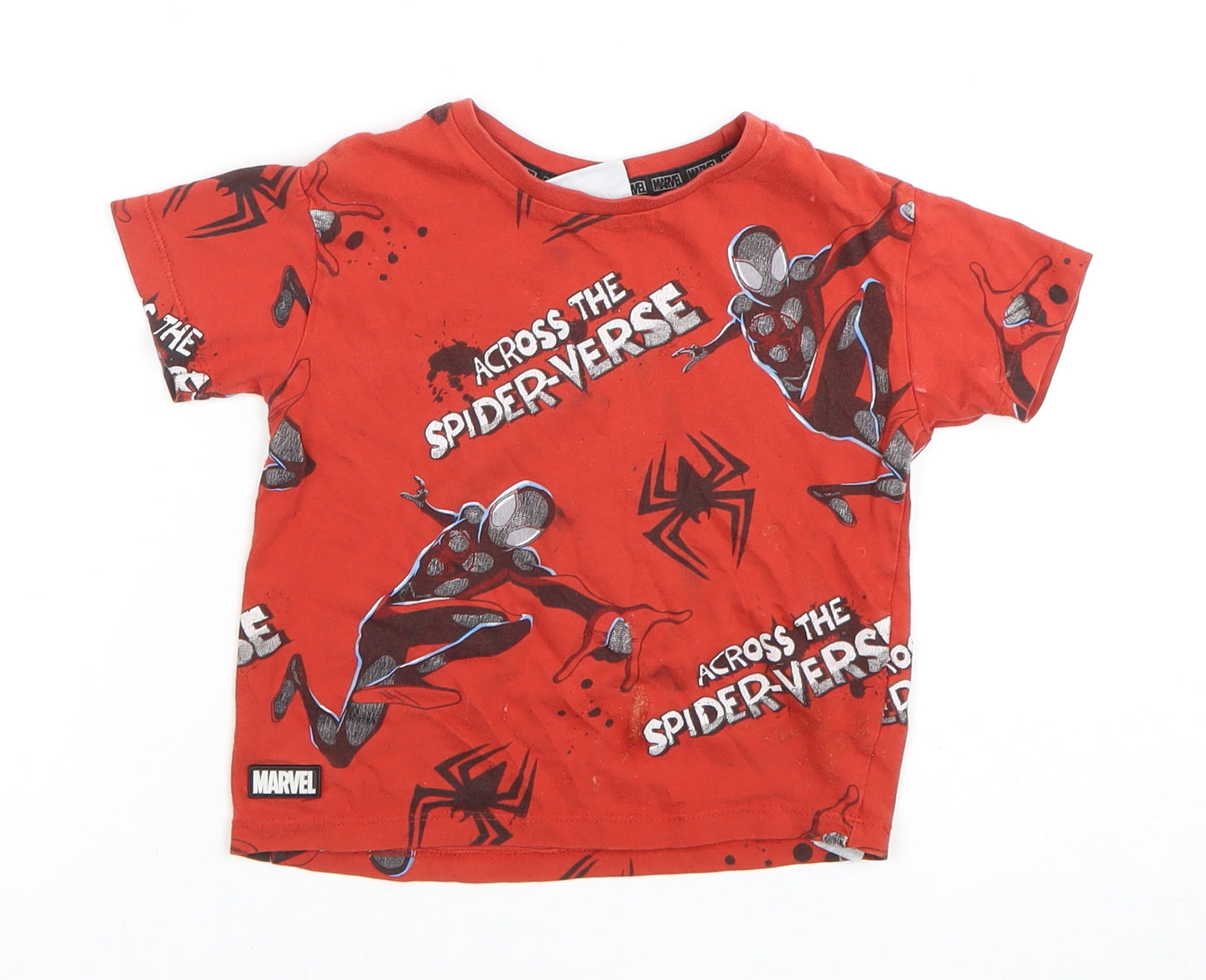 Marvel Spider-Man Boys Red T-Shirt 2-3 Years Superhero Graphic