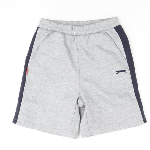 Slazenger Boys Grey Athletic Shorts 7-8 Years Activewear