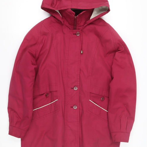 David Barry Women's Red Rain Coat Size 14