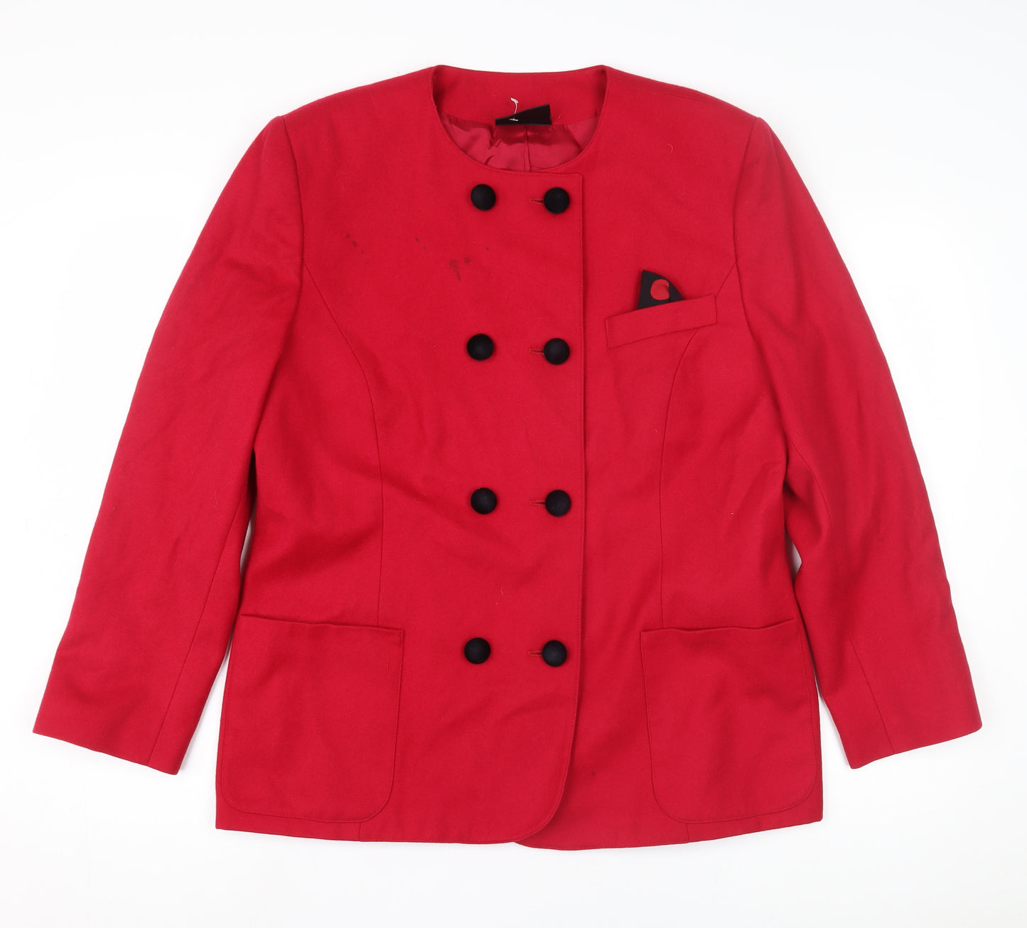 Barucci Women's Red Wool Double-Breasted Coat