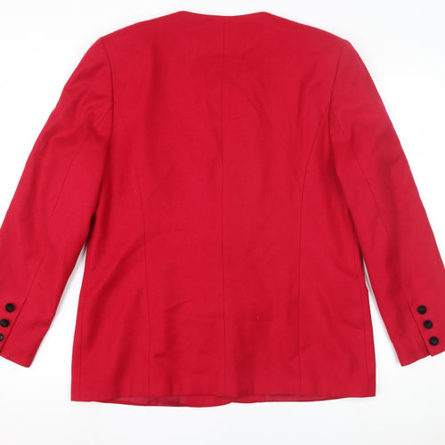 Barucci Women's Red Wool Double-Breasted Coat
