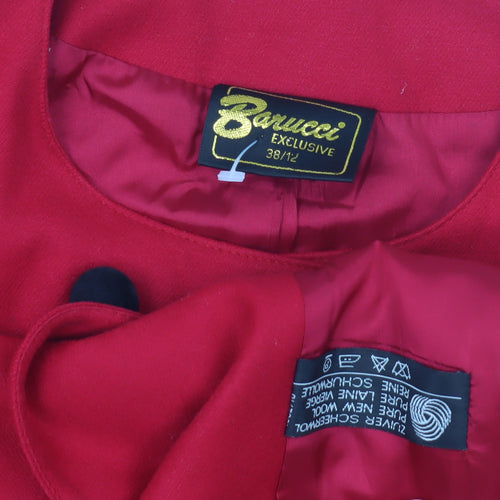 Barucci Women's Red Wool Double-Breasted Coat