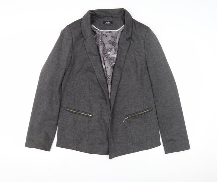 Wallis Women's Grey Blazer, Size 12, Classic Casual Look