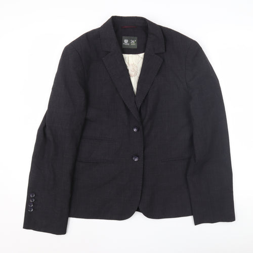Skopes Women's Black Wool Blend Blazer, Button Closure