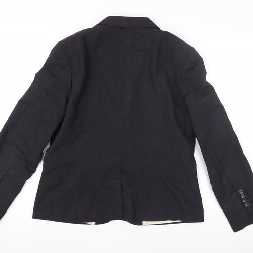 Skopes Women's Black Wool Blend Blazer, Button Closure