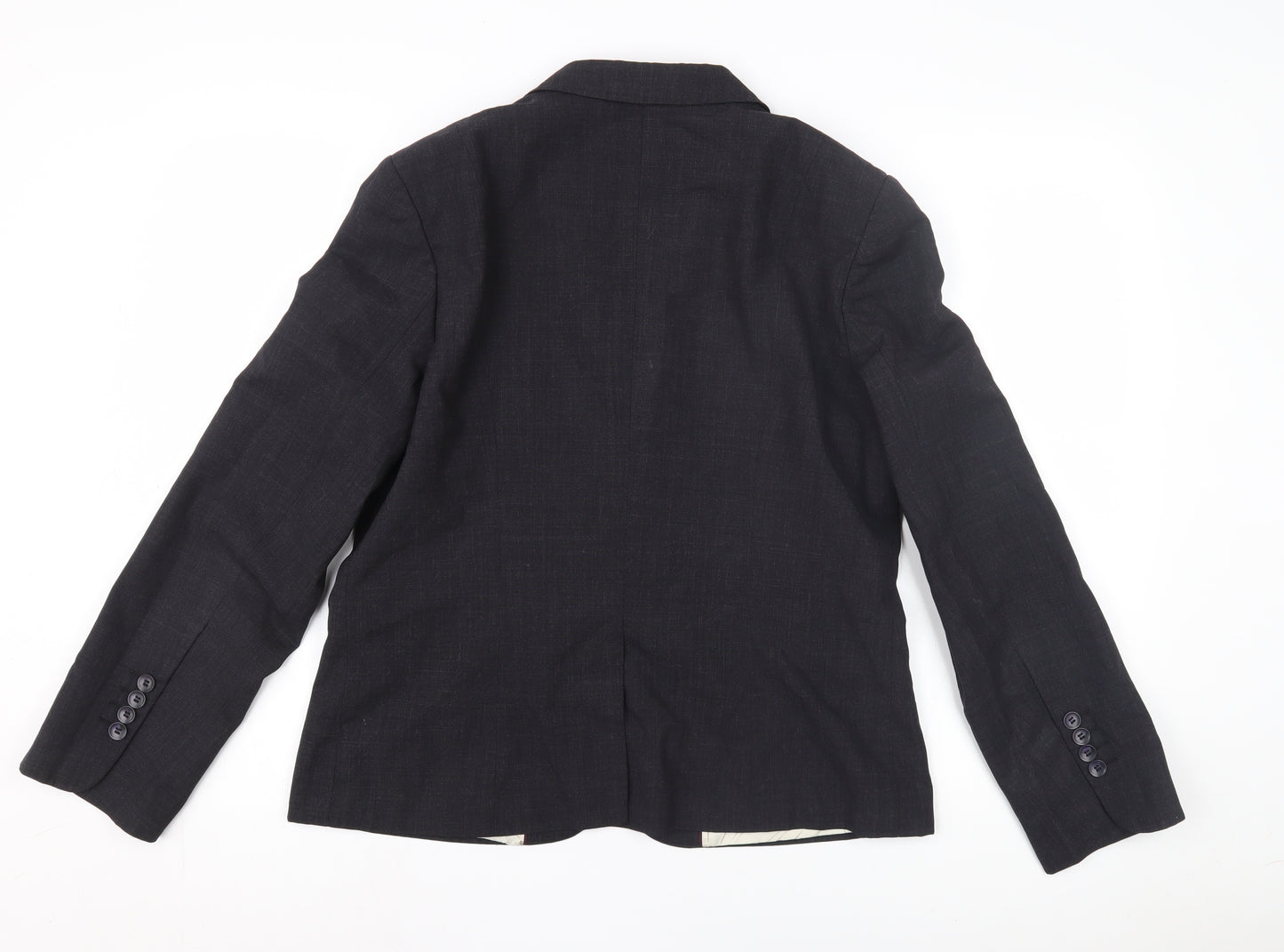 Skopes Women's Black Wool Blend Blazer, Button Closure